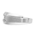 14k White Gold IBGoodman Men's Polished & Satin 5-Stone Ring Mounting - Image 5