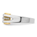 14k Two-tone IBGoodman Men's 1/2 carat Diamond Complete Ring - Image 5