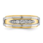 IBGoodman 10k Two-tone Men's Polished 5-Stone 1/4 Carat A Quality Diamond Ring - Image 4