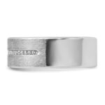 14k White Gold IBGoodman Men's Polished and Satin Ring Mounting - Image 5