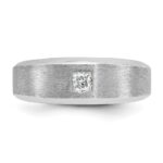 14k White Gold IBGoodman Men's Polished and Satin Diamond Ring Mounting - Image 6