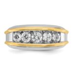 IBGoodman 14k Two-tone 1 carat Lab Grown Diamond VS/SI+ G+ Complete Men's Ring - Image 4