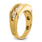 IBGoodman 14k Two-tone Five Stone Polished and Satin Men's Ring Mounting - Image 6