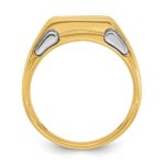 14k Two-tone IBGoodman Men's Polished 3-Stone 1/2 Carat AA Quality Diamond Ring - Image 2
