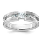 14k White Gold IBGoodman Men's Diamond Ring Mounting