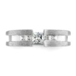 14k White Gold IBGoodman Men's Diamond Ring Mounting - Image 6