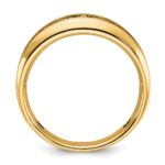 10k Yellow Gold with Black Rhodium IBGoodman Men's Polished and Brushed Black and White Diamond Ring - Image 2