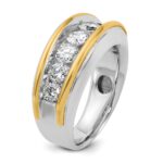 IBGoodman 14k Two-tone 2 carat Lab Grown Diamond VS/SI+ G+ Complete Men's Ring - Image 6