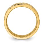 IBGoodman 14k Two-tone Three Stone Prong Set Men's Ring Mounting - Image 2
