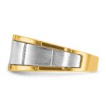 14k Two-tone IBGoodman Men's Polished and Satin Diamond Ring Mounting - Image 5