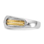 14k Two-tone IBGoodman Men's Polished and Cut-Out Ring Mounting - Image 5