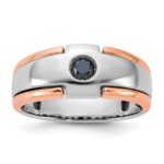14k Two-tone White/Rose Gold IBGoodman Men's Diamond Ring Mounting