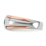 14k Two-tone White/Rose Gold IBGoodman Men's Diamond Ring Mounting - Image 3