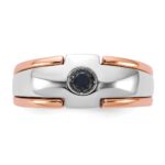 14k Two-tone White/Rose Gold IBGoodman Men's Diamond Ring Mounting - Image 4