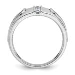 14k White Gold with Black Rhodium IBGoodman Men's 1/5 carat Diamond Complete Ring - Image 2