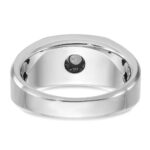 14k Two-tone White/Rose Gold IBGoodman Men's Satin Diamond Ring Mounting - Image 7