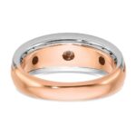 14k Two-tone White/Rose Gold IBGoodman Men's Diamond Ring Mounting - Image 7