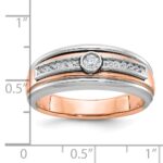 14k Two-tone White/Rose Gold IBGoodman Men's Diamond Ring Mounting - Image 3