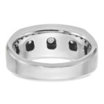 14k Two-tone IBGoodman Men's Polished 5-Stone Ring Mounting - Image 7