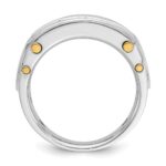 IBGoodman 14k Two-tone 1 carat Lab Grown Diamond VS/SI+ G+ Five Stone Complete Polished and Cut Out Men's Ring - Image 2