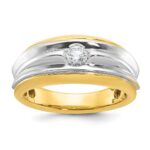 14k Two-tone IBGoodman Men's 1/3 carat Diamond Complete Ring