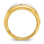 14k Two-tone IBGoodman Men's 1/3 carat Diamond Complete Ring - Image 2