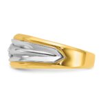 14k Two-tone IBGoodman Men's 1/3 carat Diamond Complete Ring - Image 5