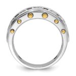 IBGoodman 14k Two-tone 1 carat Lab Grown Diamond VS/SI+ G+ Five Stone Complete Polished and Cut Out Men's Ring - Image 2