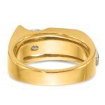 IBGoodman 14k Two-tone 1 1/4 carat Lab Grown Diamond VS/SI+ G+ Complete Polished and Brushed Men's Ring - Image 5