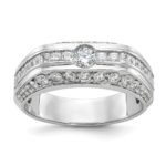 14k White Gold IBGoodman Men's Polished Ring Mounting