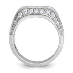 14k White Gold IBGoodman Men's Polished Ring Mounting - Image 2