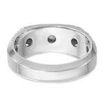 14k White Gold IBGoodman Men's Polished Ring Mounting - Image 7