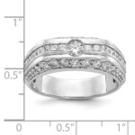 14k White Gold IBGoodman Men's Polished Ring Mounting - Image 3