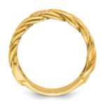 14k IBGoodman Men's Link Design 1/8 carat Diamond Complete Ring - Image 2