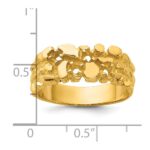 14k IBGoodman Men's Polished Nugget Textured Ring Mounting - Image 4