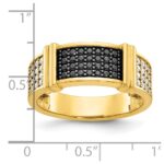 14k IBGoodman Men's Black and White Diamond Ring Mounting - Image 2