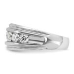 IBGoodman 14k White Gold 1 3/4 carat Lab Grown Diamond VS/SI+ G+ Five Stone Complete Men's Ring - Image 3