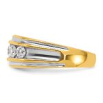 14k IBGoodman Men's Polished and Grooved Ring Mounting - Image 5