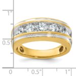 14k IBGoodman Men's Polished and Grooved Ring Mounting - Image 3