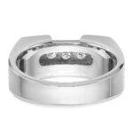 IBGoodman 14k Two-tone Men's Polished and Grooved 5-Stone Ring Mounting - Image 7