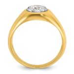 IBGoodman 14k 1 carat Lab Grown Diamond VS/SI+ G+ Round Complete Men's Ring - Image 2