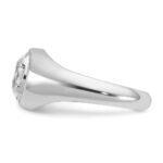IBGoodman 14k White Gold 1 carat Lab Grown Diamond VS/SI+ G+ Oval Complete Men's Ring - Image 3