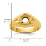 14k IBGoodman Men's Oval Diamond Ring Mounting - Image 3