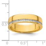 IBGoodman 14k Polished 1/5 Carat AA Quality Diamond Row Ring - Image 3