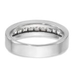 IBGoodman 14k White Gold Men's Polished Square 11-Stone 1 Carat AA Quality Diamond Ring - Image 5