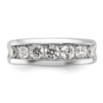 IBGoodman 14k White Gold 1 carat Lab Grown Diamond VS/SI+ G+ Seven Stone Complete Polished Men's Ring - Image 4