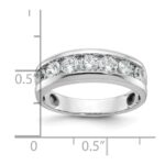 IBGoodman 14k White Gold Polished Seven Stone Men's Ring Mounting - Image 3