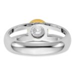 IBGoodman 14k Two-Tone 1 carat Lab Grown Diamond VS/SI+ G+ Complete Men's Wedding Band - Image 5