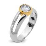 IBGoodman 14k Two-Tone 1 carat Lab Grown Diamond VS/SI+ G+ Complete Men's Wedding Band - Image 6