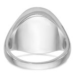 14k White Gold IBGoodman Men's Oval Onyx Complete Ring - Image 7